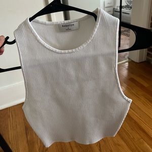 Babaton ribbed tank top cropped-Aritzia. Size small.